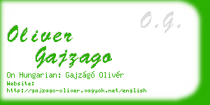 oliver gajzago business card