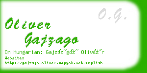 oliver gajzago business card